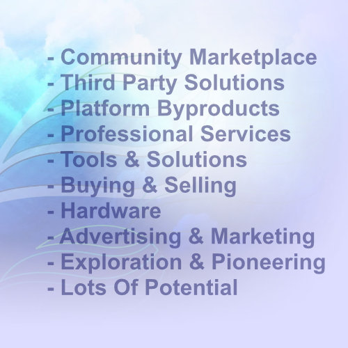 Community Market - Adilas Marketplace - Third Party Solutions, Platform Byproducts, Professional Services, Tools & Solutions, Buying & Selling, Hardware, Advertising & Marketing, Exploration & Pioneering, Loads of Potential