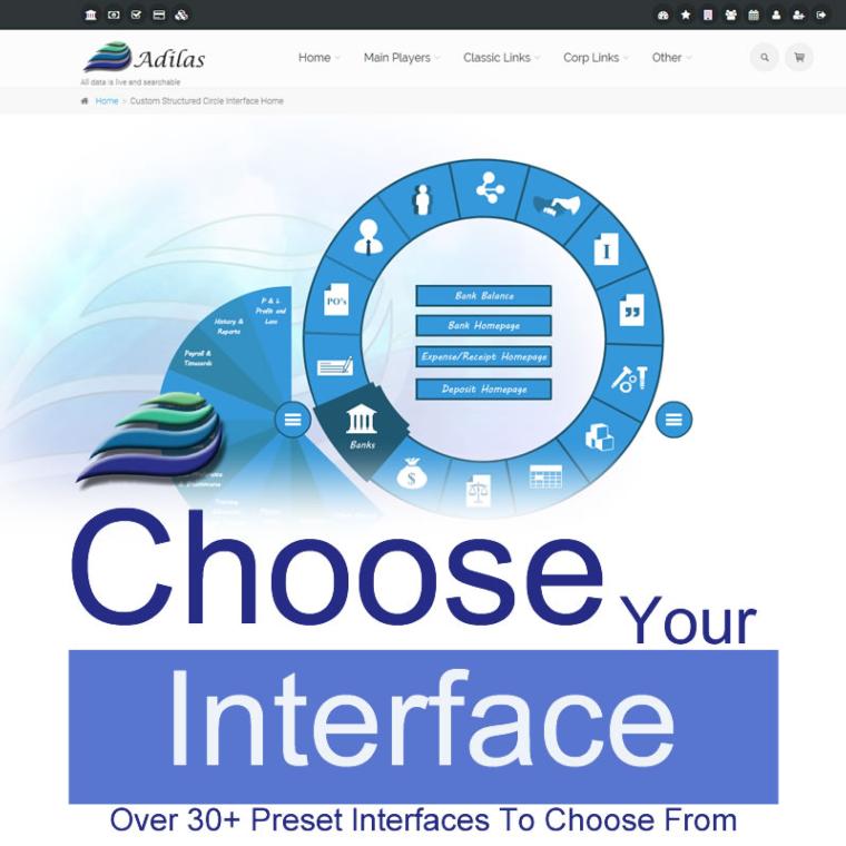 The adilas.biz business platform has over 30+ preset interfaces to choose from. Also, if you need something else, we offer custom interfaces and dashboards. Dream It Up, We'll Wire It Up!