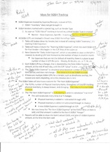 click to enlarge - photo by: Brandon Moore - Notes from a meeting with Sean going over ideas for SG&A using expenses vs PO's.