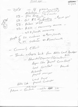 click to enlarge - photo by: Brandon Moore - Meeting planning notes - intro to adilas lite - page 1 of 5.