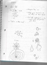 click to enlarge - photo by: Brandon Moore - Notes from a meeting with Aaron Hill - Page 1 of 4.