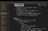 click to enlarge - photo by: Brandon Moore - Notes from Alan - 1 of 3 pages. List of things to do and decisions to make for adilas lite.