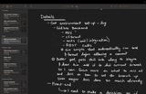 click to enlarge - photo by: Brandon Moore - Notes from Alan - 2 of 3 pages. List of things to do and decisions to make for adilas lite.