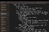 click to enlarge - photo by: Brandon Moore - Notes from Alan - 3 of 3 pages. Pros for using VueJS for adilas lite.
