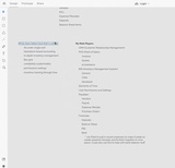 click to enlarge - photo by: Brandon Moore - Small list of Alan's main players and how they somewhat tie in together. Also a list of some unique things that Adilas does and no one else does. Part of his market research stuff.