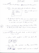 click to enlarge - photo by: Brandon Moore - Notes on custom drawing tools and how a custom label builder may have similar options to a dining room table layout tool or visual interface drawing tool. Adilas pitch deck ideas and sketches.