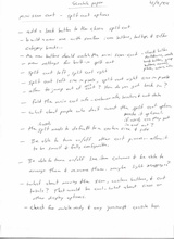 click to enlarge - photo by: Brandon Moore - Brainstorming notes on some new settings for the mini scan cart. Trying to update the split cart and my cart favorite buttons to work well with the snow owl theme inside of adilas. Ideas on some new settings.