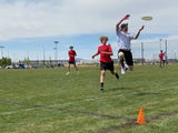 click to enlarge - photo by: Brandon Moore - Original photo of Tanner playing frisbee.
