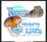 click to enlarge - photo by: Brandon Moore - Concept artwork from Abby. This one has the adilas jellyfish model with some custom text that was generated using AI for the words more fluid.