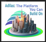click to enlarge - photo by: Brandon Moore - Mock-up graphic from Abby. This is the adilas value add-on core with a small city built on the platform. Playing with ideas. She started redrawing the city in small shapes. Idea 2 of 3.