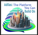 click to enlarge - photo by: Brandon Moore - Mock-up graphic from Abby. This is the adilas value add-on core with a small city built on the platform. This one has multiple adilas logos on it. We decided that just one was easier to read and understand. Playing with ideas. Idea 3 of 3.