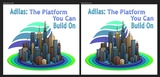 click to enlarge - photo by: Brandon Moore - Concept art by Abby. This shows a cityscape on top of the adilas value add-on core model. There are two graphics in this one. The difference is the logo positioning in the background.