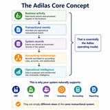 click to enlarge - photo by: Brandon Moore - Graphic made by ChatGPT based off of input data from a chat session. Combining business activity, transactional events, system records, accounting relationships, and then creating additional operational intelligence.