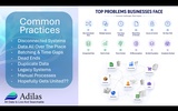 click to enlarge - photo by: Brandon Moore - Slide 5 of 11 - Top problems that businesses face. List of 12 known problems and issues. Also, a small drawing of a mash-up system or trying to mix different software pieces together. This is where the pain is at... :(