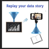 click to enlarge - photo by: Brandon Moore - Concept art from Abby. Working on the concept of recording the story behind your day. Once it is recorded, you can then replay it as often as you want. Kinda like a video recorder for your business data. Instead of just making a video, it stores the data.