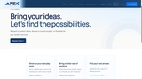click to enlarge - photo by: Brandon Moore - APEX by adilas - Screenshot 19 of 21 - Let's connect - Bring your ideas. Let's find the possibilities. Show us your everyday work. Bring a better way of working. Find your next answer.