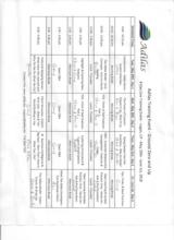 click to enlarge - photo by: Brandon Moore - Training schedule for the event along with who was going to lead what part.