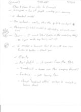 click to enlarge - photo by: Brandon Moore - Notes from day 4 - Steve and Shari O. going over backend office and intro to financials. Page 5 of 6.