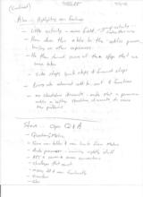 click to enlarge - photo by: Brandon Moore - Notes from Alan Williams' presentation on highlights and exploring new features as well as Steve Berkenkotter's open Q & A session. Page 1 of 2.