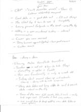 click to enlarge - photo by: Brandon Moore - Notes from day 3 - Shari O. and CRM stuff and Drea and show/hide Metrc transfers.