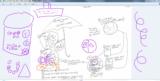 click to enlarge - photo by: Brandon Moore - Our existing model and where it may end up going. The black drawing is our world building concepts. The stuff in purple is new drawings and possible options.  It all comes down to how the database gets either broken up and/or distributed. Interesting.