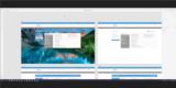 click to enlarge - photo by: Brandon Moore - This is a small screenshot with a background image on one side and the other possible layouts on the other side. The background image really adds some life to the application. We talked about a number of different themes and/or a picture of the day.