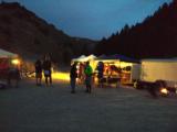 click to enlarge - photo by: Brandon Moore - The Bear 100 mile race is a 36 hour race (36 hours is the cutoff time). Some of the leaders do it in under 20 hours. Over 20,000+ elevation change (ups and downs) span over the 100 mile course. Many of the aid stations run all night long to help out.