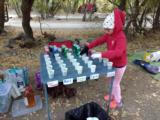 click to enlarge - photo by: Brandon Moore - Setting up an aid station for the Bear 100 - drinks anybody? What's your flavor?