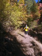 click to enlarge - photo by: Brandon Moore - Runner on course between aid 3 and aid 4.