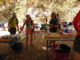 click to enlarge - photo by: Brandon Moore - Runners fuel up at the different aid stations. They also change out gear and equipment with preset legs of the race with drop bags and sometimes other crew members who come to help with the race.