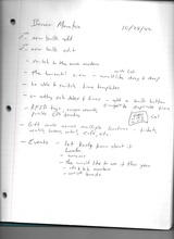 click to enlarge - photo by: Brandon Moore - Notes from a meeting with Ladie at Beaver Mountain.