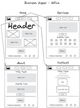 click to enlarge - photo by: Brandon Moore - Wireframe from Hamid for the business zipper website.