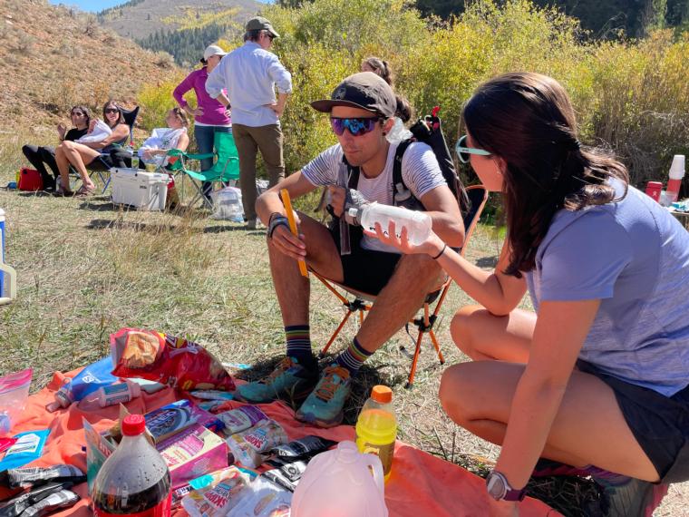 click to enlarge - photo by: Bear 100 Runner Support - Popsicles and ice water, keys to success