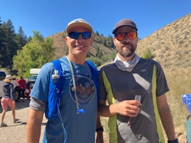 click to enlarge - photo by: Bear 100 Runner Support - Pacer Eric starting at right hand fork