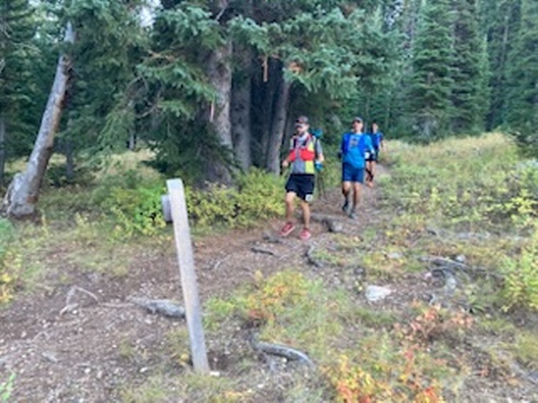 click to enlarge - photo by: Bear 100 Runner Support - Coming into Tony Grove aid