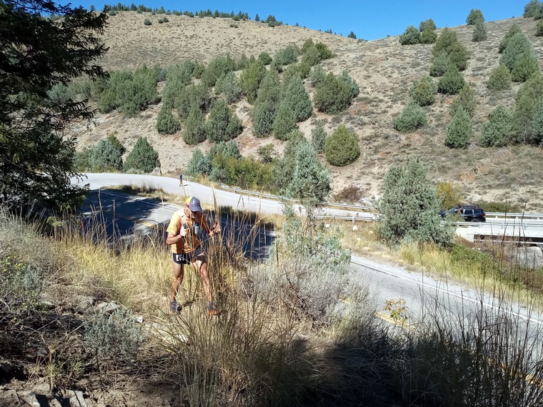 click to enlarge - photo by: Brandon Moore - Coming across the road at Temple Fork, up the connector trail, and heading to Tony Grove.