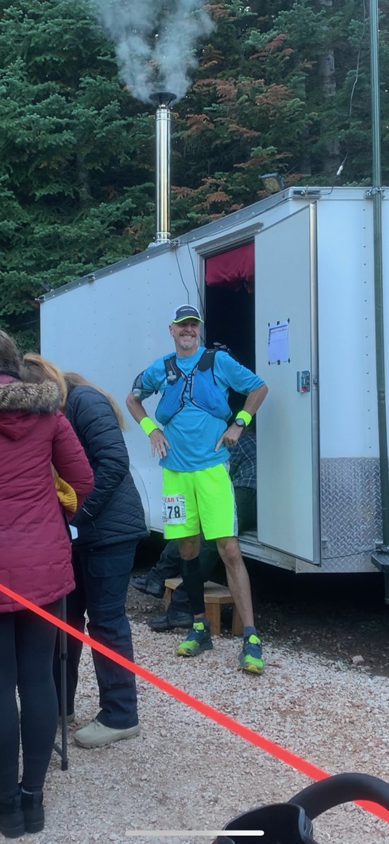 click to enlarge - photo by: Bear 100 Runner Support - Looking good at mile 52