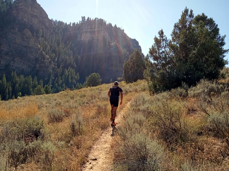click to enlarge - photo by: Brandon Moore - Out of Temple Fork and heading towards Blind Hallow to Tony Grove.