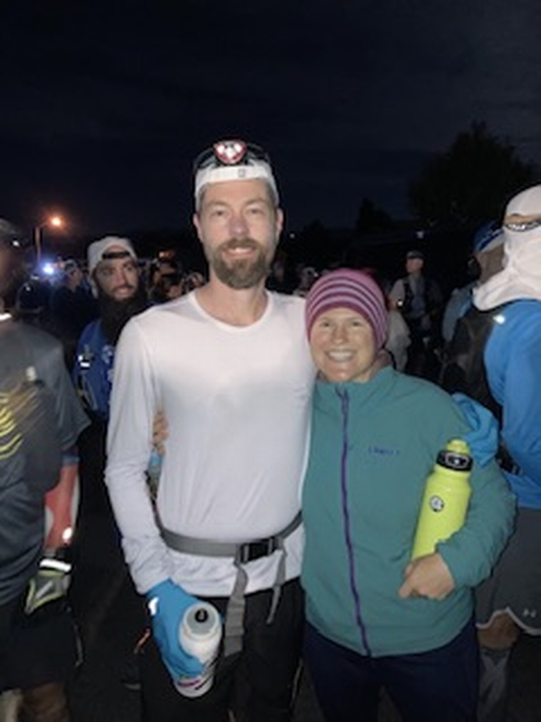 click to enlarge - photo by: Bear 100 Runner Support - At the start line ready to go!