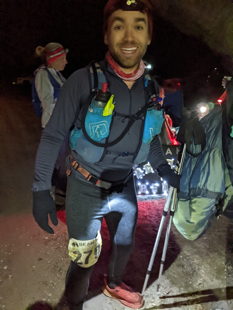 click to enlarge - photo by: Bear 100 Runner Support - Leaving Tony Grove, doing great!