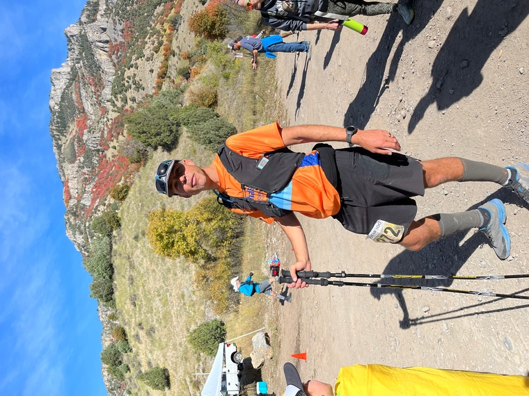 click to enlarge - photo by: Bear 100 Runner Support - At 19.5 miles - still fresh 10:45am