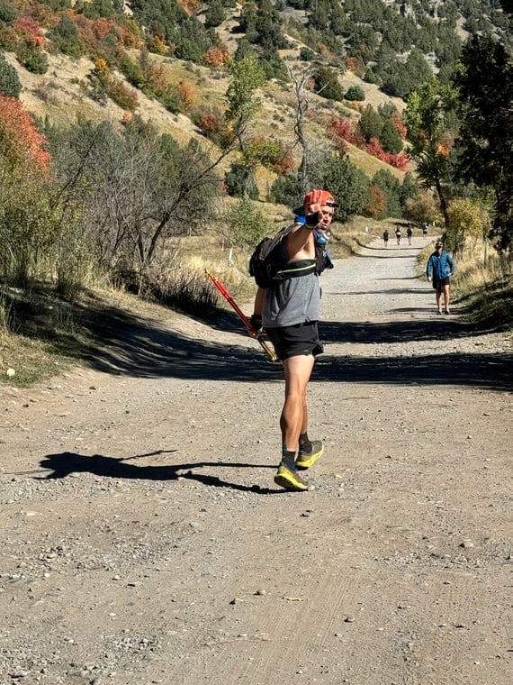 click to enlarge - photo by: Bear 100 Runner Support - Leaving Leatham