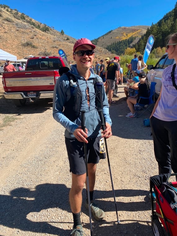 click to enlarge - photo by: Bear 100 Runner Support - Jackson at mile 37 - Right Hand Fork aid station