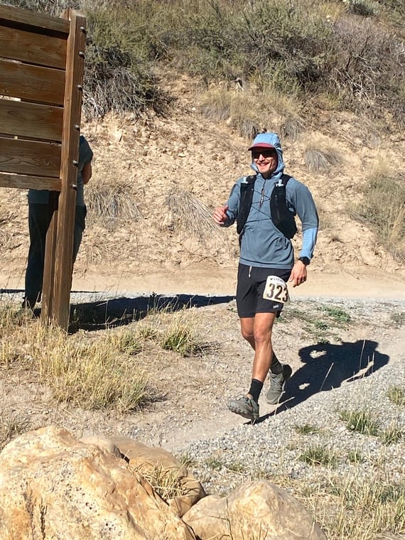 click to enlarge - photo by: Bear 100 Runner Support - Coming into Temple Fork