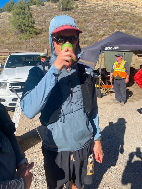 click to enlarge - photo by: Bear 100 Runner Support - Literally first ever taste of Coke