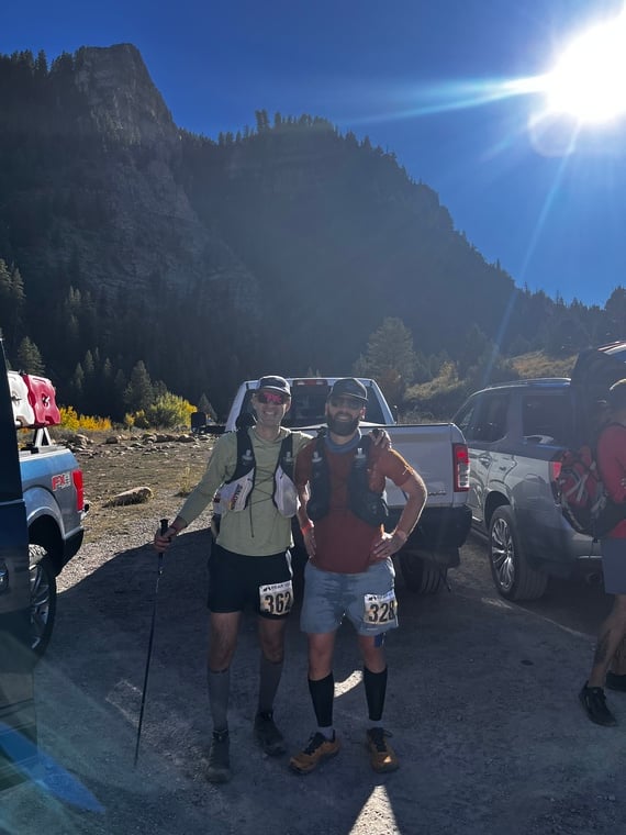 click to enlarge - photo by: Bear 100 Runner Support - Leaving Temple Fork